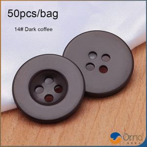 Orna กระดุม 50 เม็ด/แพ็ค สําหรับตกแต่งเสื้อผ้า ซ้อมผ้า อุปกรณ์ตกแต่ง งาน DIY Clothing buttons