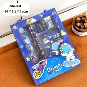 6pcs/set Childrens Stationery Set Gift Box Kindergarten Prize Gift Stationery Christmas New Year Gifts Student Back To School