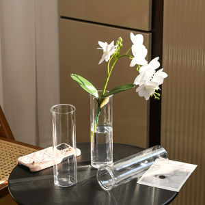 Clear Cylinder Flower Vase Plastic Vases for Living Room Party Hydroponic Flower Vase Minimalist Vase Home Decor