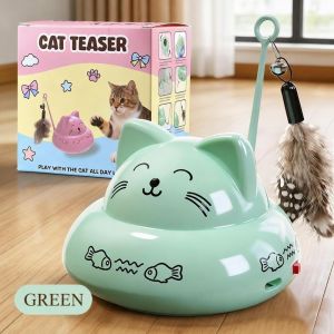 MYTHIS Rechargeable Automatic Cat Toy Universal Wheels Lights Music Electric Cat Teaser Funny Durable Interactive Cat Toy Indoor