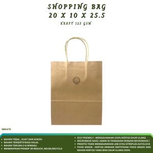 Tas Kertas Large Paper Bag 30x10 Tas Kantong Large (Isi 5 Pcs--SBG49L)