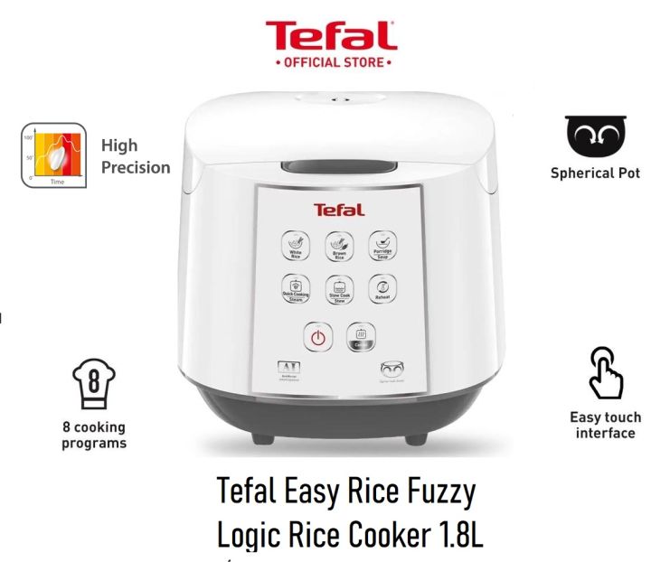 Tefal Easy Rice Fuzzy Logic Rice Cooker 1.8L RK7321 (10 Cups) Lazada