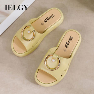IELGY Thick-soled flatform slippers womens summer 2024 new versatile increased casual