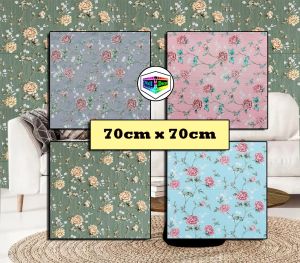 WD Wallpaper 3D Foam / Wall paper Dinding 3D Motif Foam Batik Bunga Mawar More High Quality / Wallfoam 3D