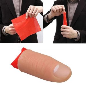 BEIBEI Funny Toys Magican Gifts Street Trick Close-Up Magic Props Finger Thumb Tip Scarf Disapper Magic Finger Magic Tricks Magic Tricks