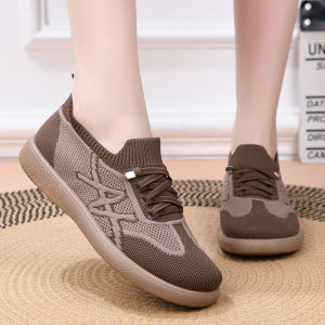 Free Shipping Sports Flats 2026 Spring New Style WomenS Socks Soft Sole Comfortable Middle-Aged And Elderly Mom Shoes