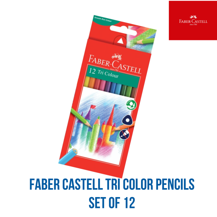 art faber castell tri colour pencils