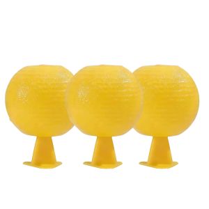 Fly Trap Ball Fruit Fly Killer Non Toxic Super Sticky Long Lasting Yellow Ball Insect Catcher Bug Catching Armyworm Household Indoor Outdoor Effective Pest Control