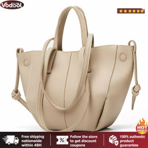 [VTO] PU Leather Versatile Shoulder Bag Solid Color All-Match Armpit Bag Large Capacity Elegant Tote Handbag Commute Handbag