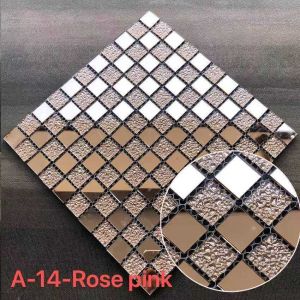 168 Self-adhesive crystal glass mosaic gradient puzzle wall tiles (30cm x 30cm)