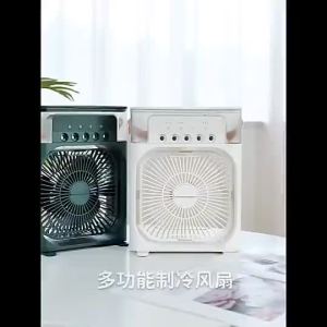 Portable USB Mini Aircond Air Cooler Mist Fan Kipas Penyejuk Mini Meja Mini Fan Kipas Mini Cooling Fan 冷风机 风扇