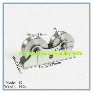 Sliding Gate Track Roller 2 in 1 V/U Groove Sliding Gate Double Roller Gate Wheel Double Wheels Heavy Duty Fence Door Bottom Support Caster Wheel Roller Pulley Universal Double Bearings Two-Wheel