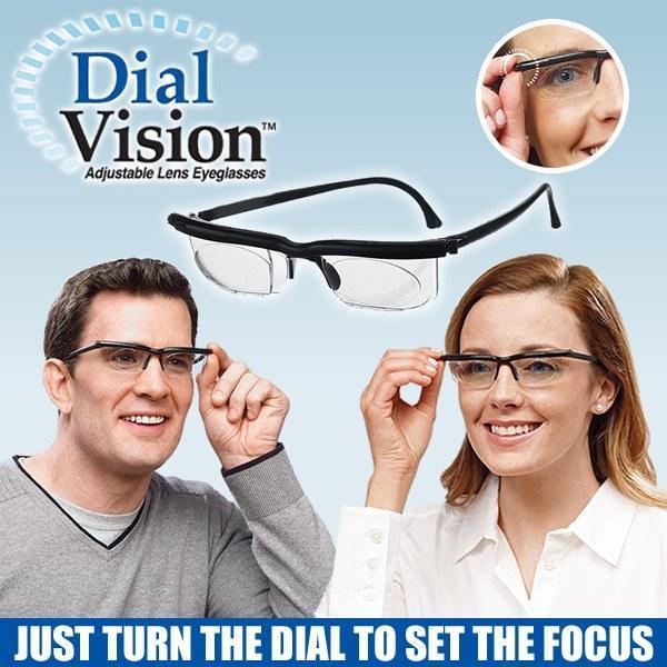 ADJUSTABLE DIAL READING GLASSES FOCUS FOR READING DISTANCE VISION EYEGLASSES  UNIVERSAL MYOPIA EYE GLASSES VARIABLE LENS CORRECTION BINOCULAR MAGNIFYING  WOMEN MEN UNISEX NEARSIGHTED FOCUS VISION EYE GLASSES WITH LENS FOCUS FOR  COMPUTER