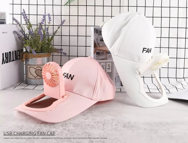 USB Charging Fan Hat With Fan Summer Outdoor Sport Hats Sun Protection  Baseball Cap with Cooling Fan Rechargeable