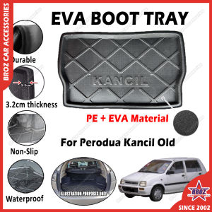 ✨ For Perodua Kancil Old EVA Copolymer Car Boot Tray Luggage Cargo Trunk Tray Dulang But Kereta Durable Easy Clean 100% Custom Fit Waterproof Senang Pasang Senang Cuci Kalis Tahan Lama Air 汽车后箱垫