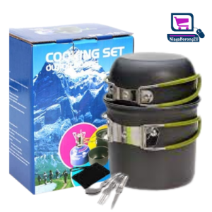 [DS101] Portable Outdoor Camping Cooking Set Anodized Picnic Boiler Cookware Combination Accessories