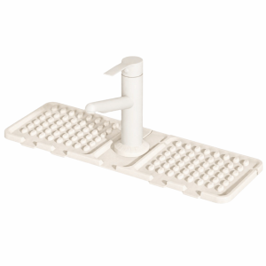 QFV5F Foldable Silicone Faucet Mat Freely Cut Non-Slip Draining Pad Multi-Functional Heat Resistant Sink Splash Guard Kitchen Sink