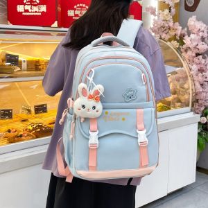 AE New large-capacity nylon waterproof backpack for middle and high school students stylish lightweight durable and casual