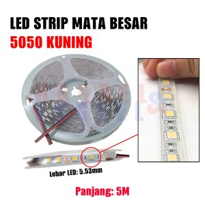 Lampu Led strip flexibel smd 2835 5050 IP33 DC 12V indoor 1 roll per 5 meter