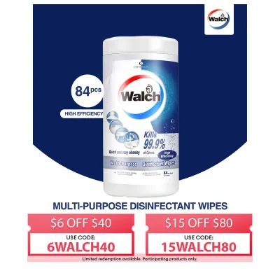 WALCH Multi Purpose Disinfectant Wet Wipes 84PCS - High Efficacy