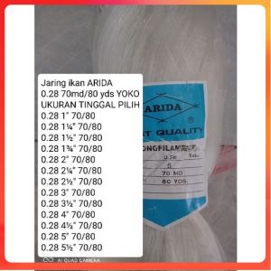 Jaring ikan arida 0.28 70md/80yds yoko mujur UKURAN TINGGAL PILIH Jaring arida pukat ikan jaring ikan senar jaring bahan jala lempar
