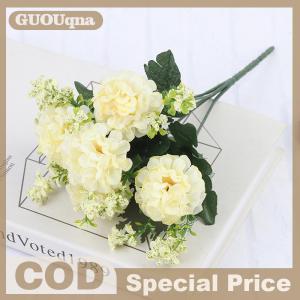 GUOUqna 1 Bó Hoa 5 Đầu Tú Cầu Hoa Lụa Hoa Nhân Tạo Giữ Hoa Trang Trí Nội Thất