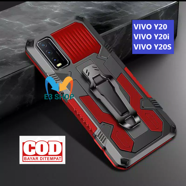 CASE HP VIVO Y20/Y20i/Y20S CASING STANDING BACK KLIP ROBOT HARD