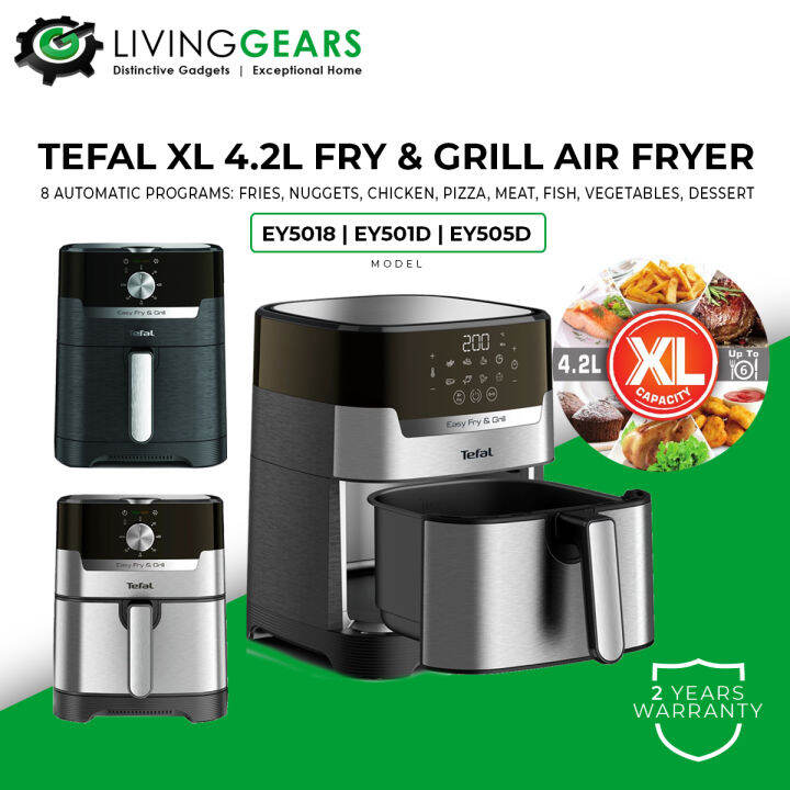 TEFAL XL 4.5L EASY FRY & GRILL MECA NR ME Air Fryer EY5018 / EY501D ...