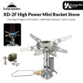 CAMPINGMOON XD-2F Mini High-Power Rocket Stove 92g Ultralight Portable Camping Hiking Outdoor Cooking Heavy Duty Butane Gas Fuel Burner 3.3kw Firepower Built-in Igniter Screw Type with Storage Bag Camping Moon. 
