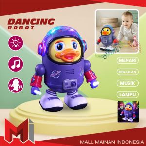 MallMainan-M311 Mainan Anak Bebek Astronot Joget Robot Menari Ada Lampu + Musik / Dancing Robot Joget Space Duck Dance Kids / Mainan Bebek Luar Angkasa