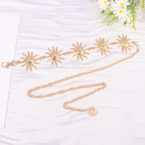 Salime Gothic Metal Sun Belt For Women Fashion Hight Waist Sun Chain Jewelry Gift Wedding Sash Celestial Waist Chains Dress Accessories