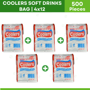 Shure Coolers Plastic Softdrinks Bag | BUNDLE | 500 pcs & 100 pcs ( 100 pcs per pack ) Size 4x10.5