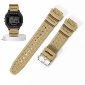 Aotelayer 18mm Soft Silicone Watch Strap for Casio W218H/AE-1200/1100/SGW-300/400/MRW-200 Band Resin Rubber Bracelet Sport Diving Wristband Watch Accessories