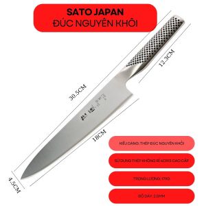 Dao nhà bếp Nhật Bản chính hãng cao cấp Dao thép trắng không rỉ 4CR13 đúc nguyên khối kèm hộp- BH 12 Tháng