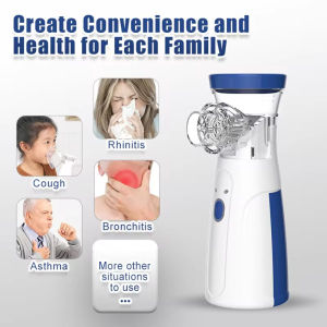 Sore Throat & Cold & Cough & Rhinitis & Bronchitis Medical Nebulizer Machine for Kids Adult Portable Asthma Nebulizer Spray Inhaler Mesh Atomizer Atomization Machine