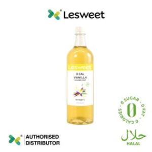 Lesweet Zero Calories Vanilla Flavor Syrup 1L Halal