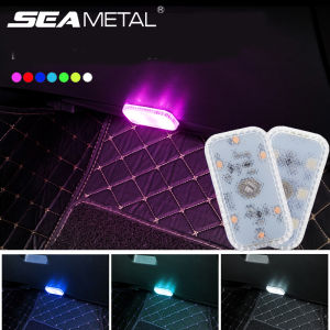 1/2/4pcs Car LED Touch Lights Wireless Interior Light USB Roof Reading Lamps for Door Foot Trunk Storage Box