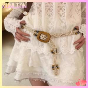 [KUNLIAN] New High-End Bohemian Retro Ethnic Style Waist Chain Womens Skirt Braided Belt Waist Rope Accessories
