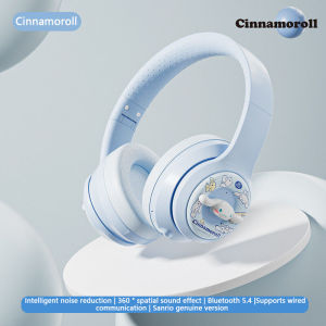 Sanrio Headset Bluetooth Headset Kuromi Wireless Bluetooth Computer Gaming Game Noise Cancelling Headset Children Girls Cute