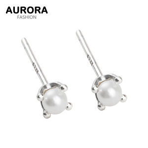 AURORA Real 925 Silver Mini Simple Natural Pearl Stud Earrings Jewelry ES925-16