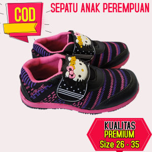 Sepatu Sekolah Sneaker Kasual Anak Perempuan Cewek TK SD Umur 3 4 5 6 7 8 9 10 Tahun Hello Kitty