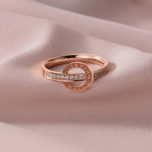 Cincin Jari Model Gesper Titanium Rose Gold Anti Karat / Cincin Wanita / Cincin Titanium Anti Karat dan Luntur Selamanya