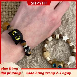 [COD] SHPYHT Giao hàng địa phương New Dễ Thương Nhỏ Màu Đen Mèo Vòng Đeo Tay Cho Phụ Nữ Người Đàn Ông Thời Trang Vui Phim Hoạt Hình Động Vật Đính Cườm Vòng Đeo Tay Hợp Thời Trang Vài Người Bạn Đồ Trang Sức Quà Tặng