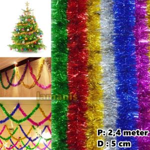 1PCS Slinger Rumbai Warna Polos Hiasan Pohon Natal Hiasan Sepeda Hiasan Ulang Tahun Hiasan Dekorasi