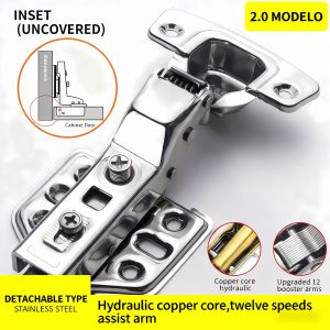 《2PCS》Removable Extra Thick Stainless Steel Hidden Hinges Heavy Duty Hydraulic Soft Close Cabinet Fast delivery COD
