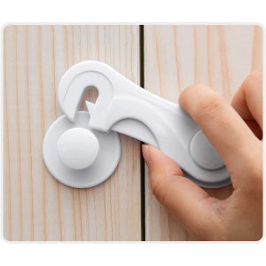 1PCS Cabinet Door Locks for Baby Proof and Child Safety Cabinet Locks for Drawer Cupboards Fridge Closet and Pantry Childproof Door Latch for Protecting Kids