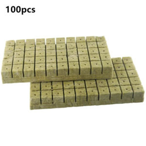 100pcs 25x25x25mm stonewool thủy canh Grow phương tiện truyền thông Khối Nhà Máy soilless chất nền hạt đá len cắm cây giống khối