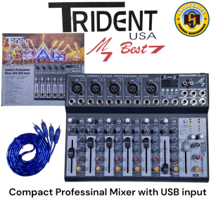 Trident M7 New Compact 7-Channel USB Audio Mixer with Professional Sound Quality