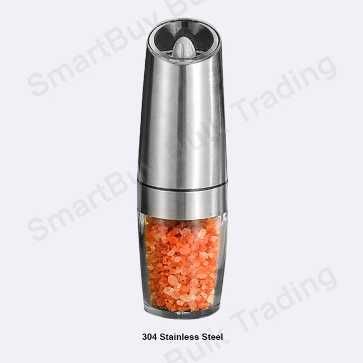 Set Of 2 Electric Salt And Pepper Grinders – Automatic, Gravity Sensor, Adjustable Coarseness