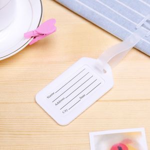50pcs Air Craft Luggage Tags Plastic Travel Suitcase Labels Travel Luggage Tags With Name ID Card